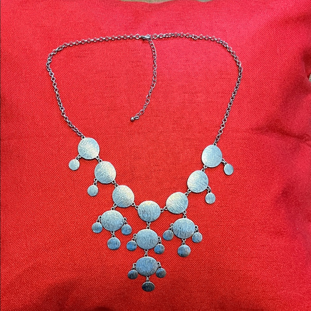 Chic Silver Statement Necklace